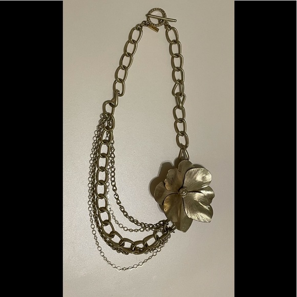 Jessica Simpson Statement Gold Floral Jewelry Set - Picture 2 of 8